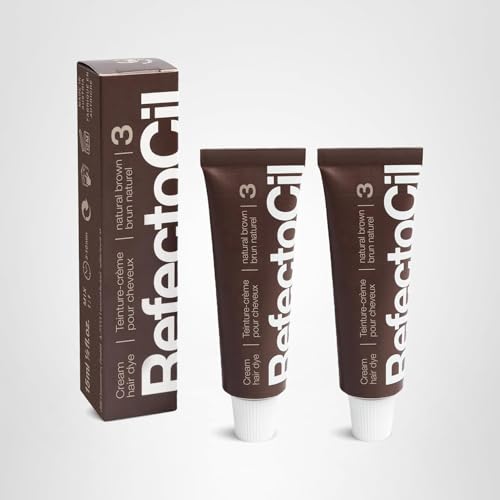 Pack de deux tubes RefectoCil No3 Brun Naturel – pratique et durable.