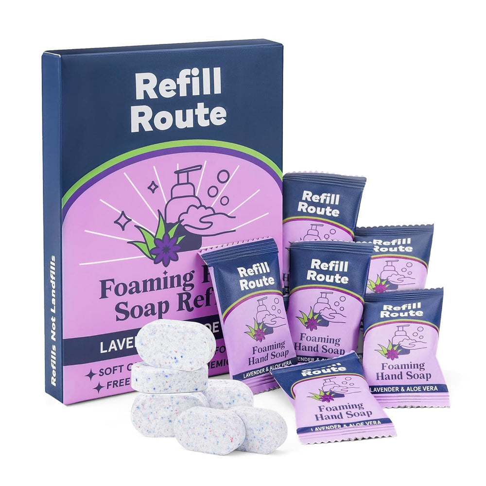 Refill Route fragancia lavanda proporciona aroma relajante durante el lavado.