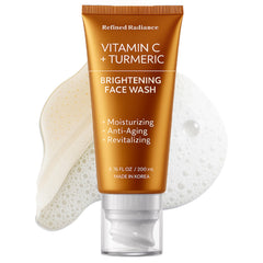 Refined Radiance limpiador rostro vitamina C y cúrcuma en botella para una limpieza que revitaliza la piel