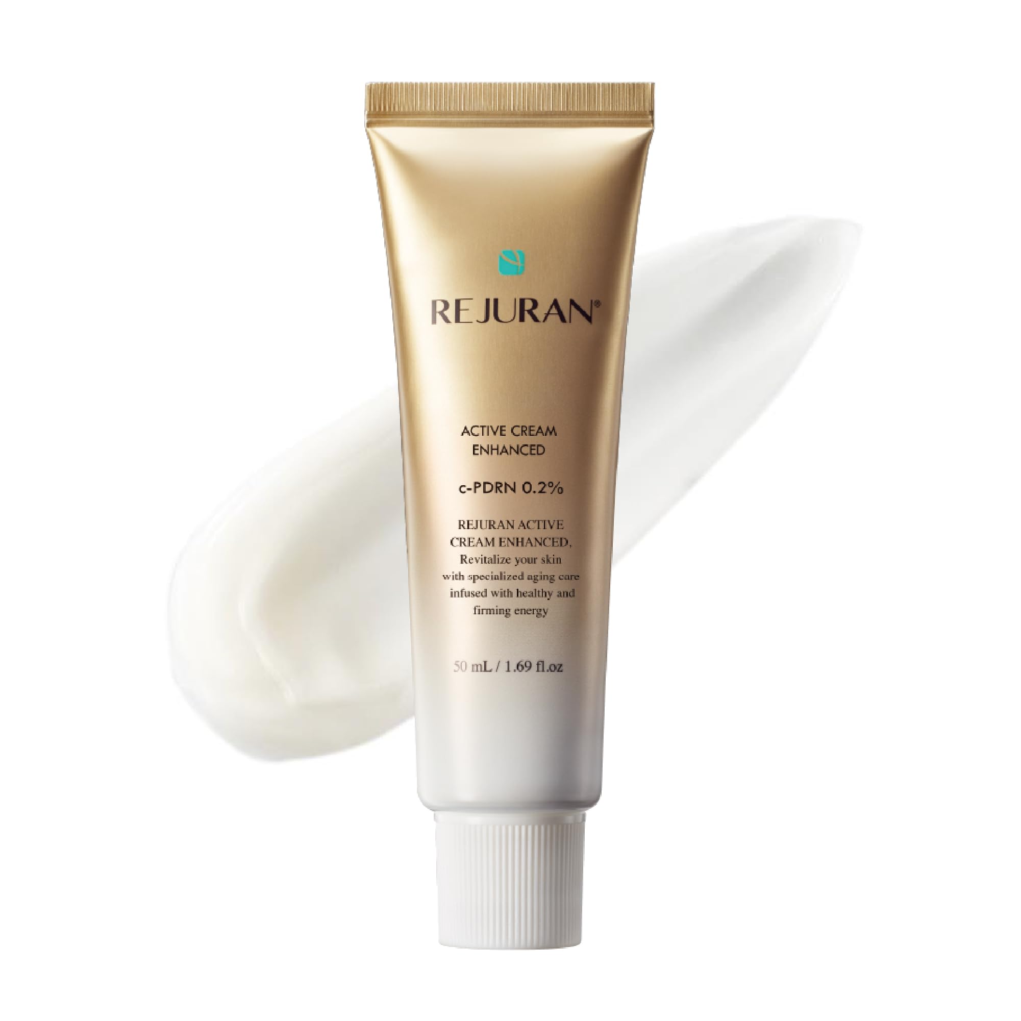 REJURAN Active Cream Enhanced: botella en primer plano para elasticidad de la piel.