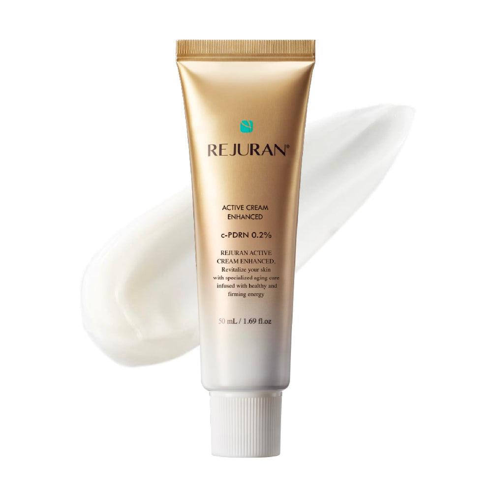 REJURAN Active Cream Enhanced: botella en primer plano para elasticidad de la piel.