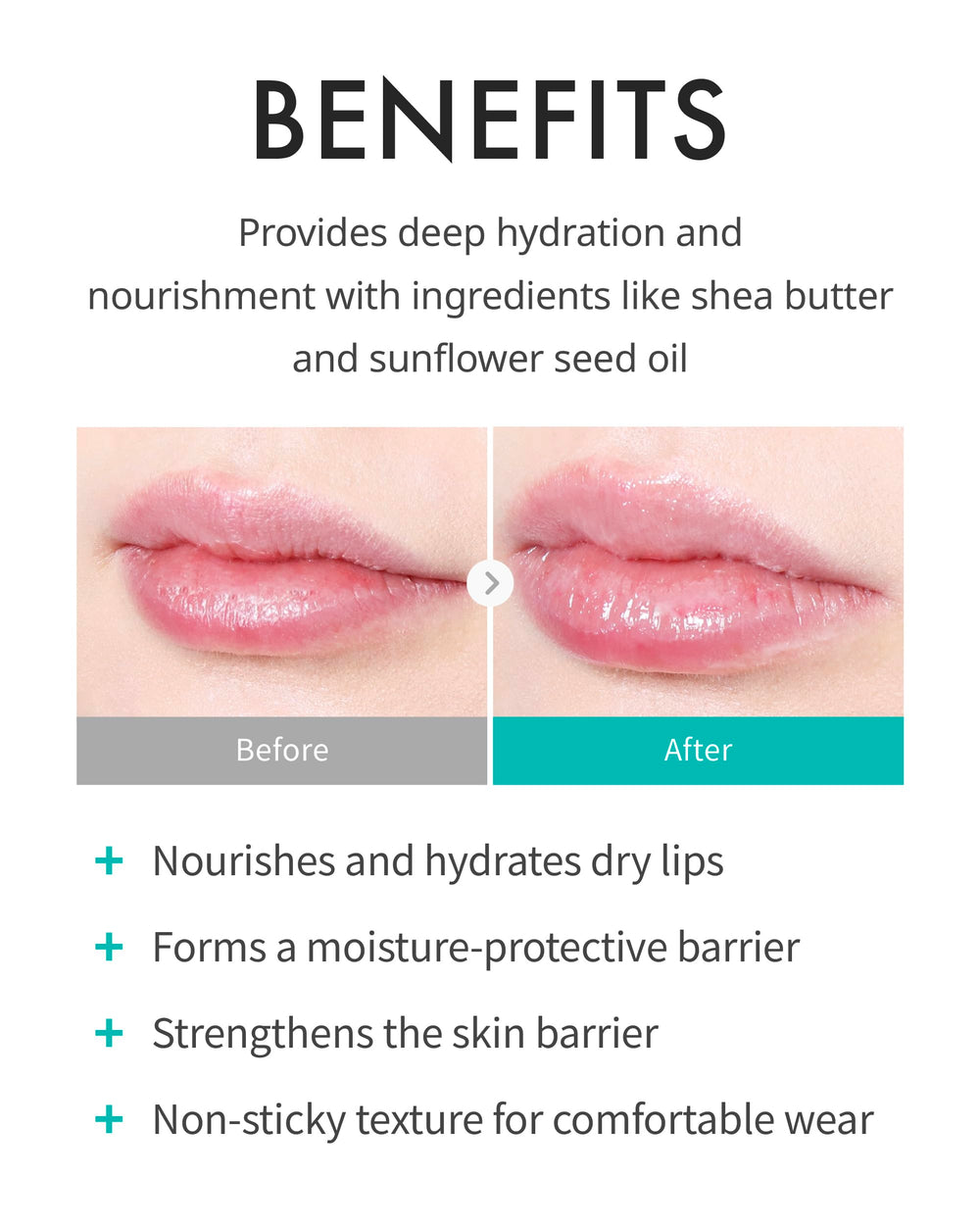 REJURAN Bálsamo calmante para labios, manteca de karité para nutrición