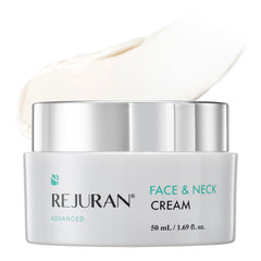 Crema REJURAN en envase, para aplicación suave y cuidado diario de rostro y cuello.