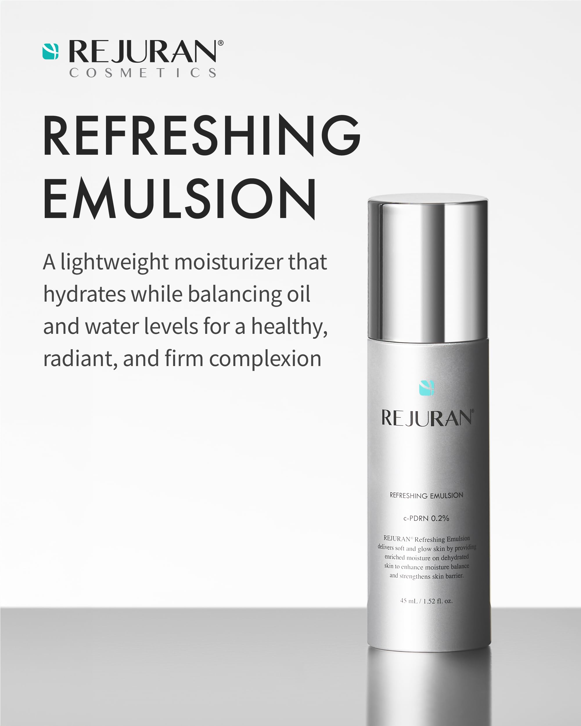 REJURAN Emulsión: textura ligera que se siente fresca al aplicar.