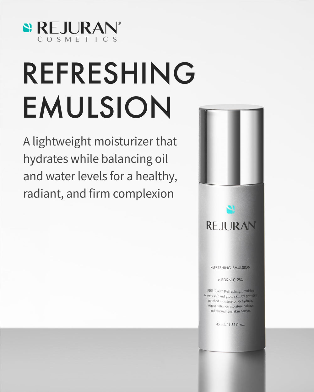 REJURAN Emulsión: textura ligera que se siente fresca al aplicar.
