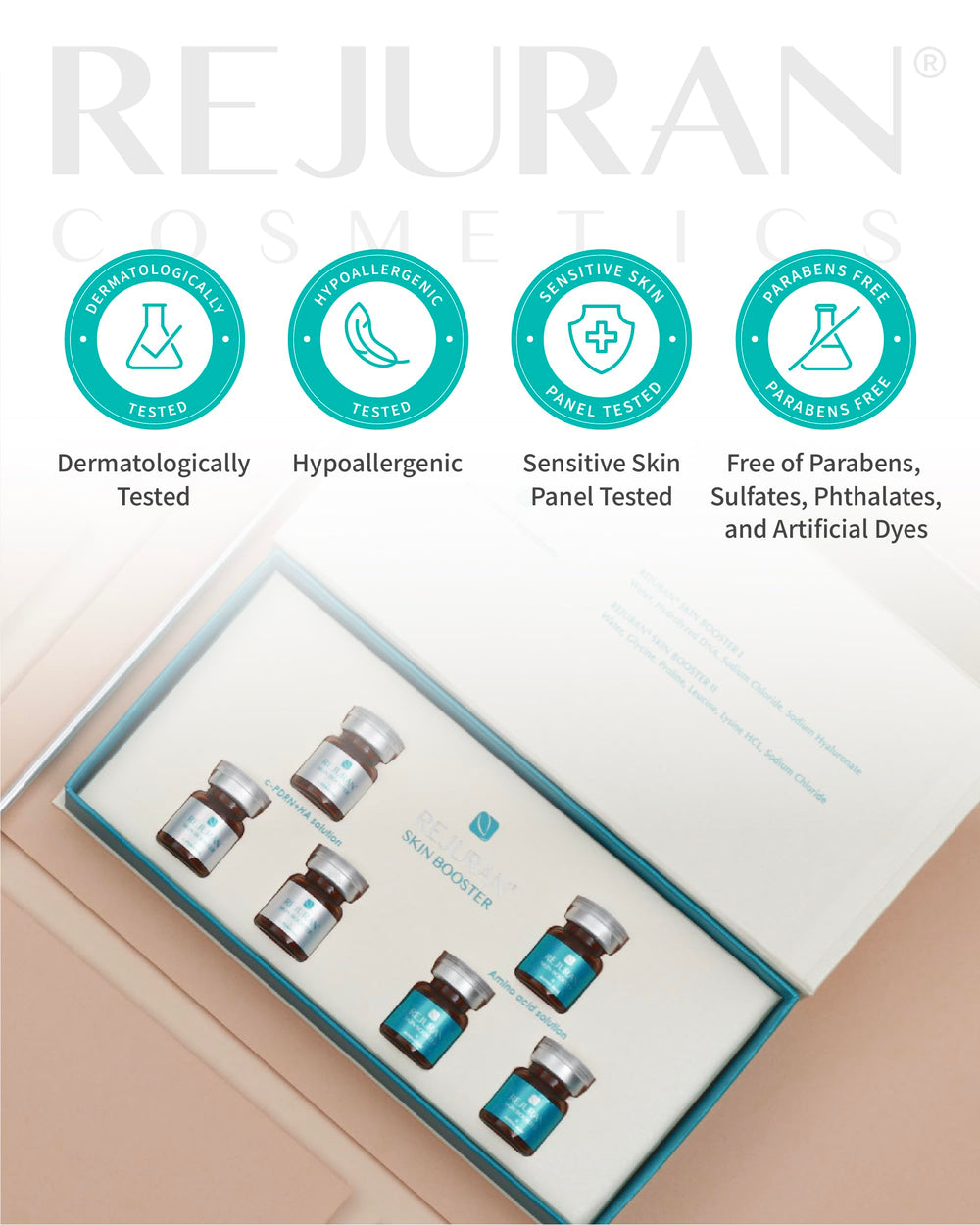REJURAN mascarilla ingredientes panthenol y allantoin: apoyo suave para la barrera cutánea.
