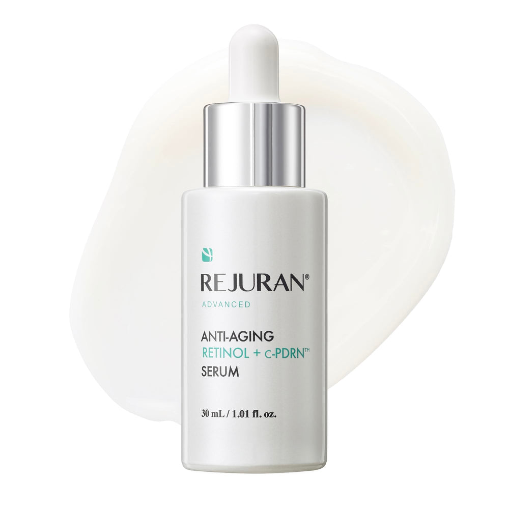 REJURAN suero anti-edad en botella con retinol y C-PDRN para una piel luminosa