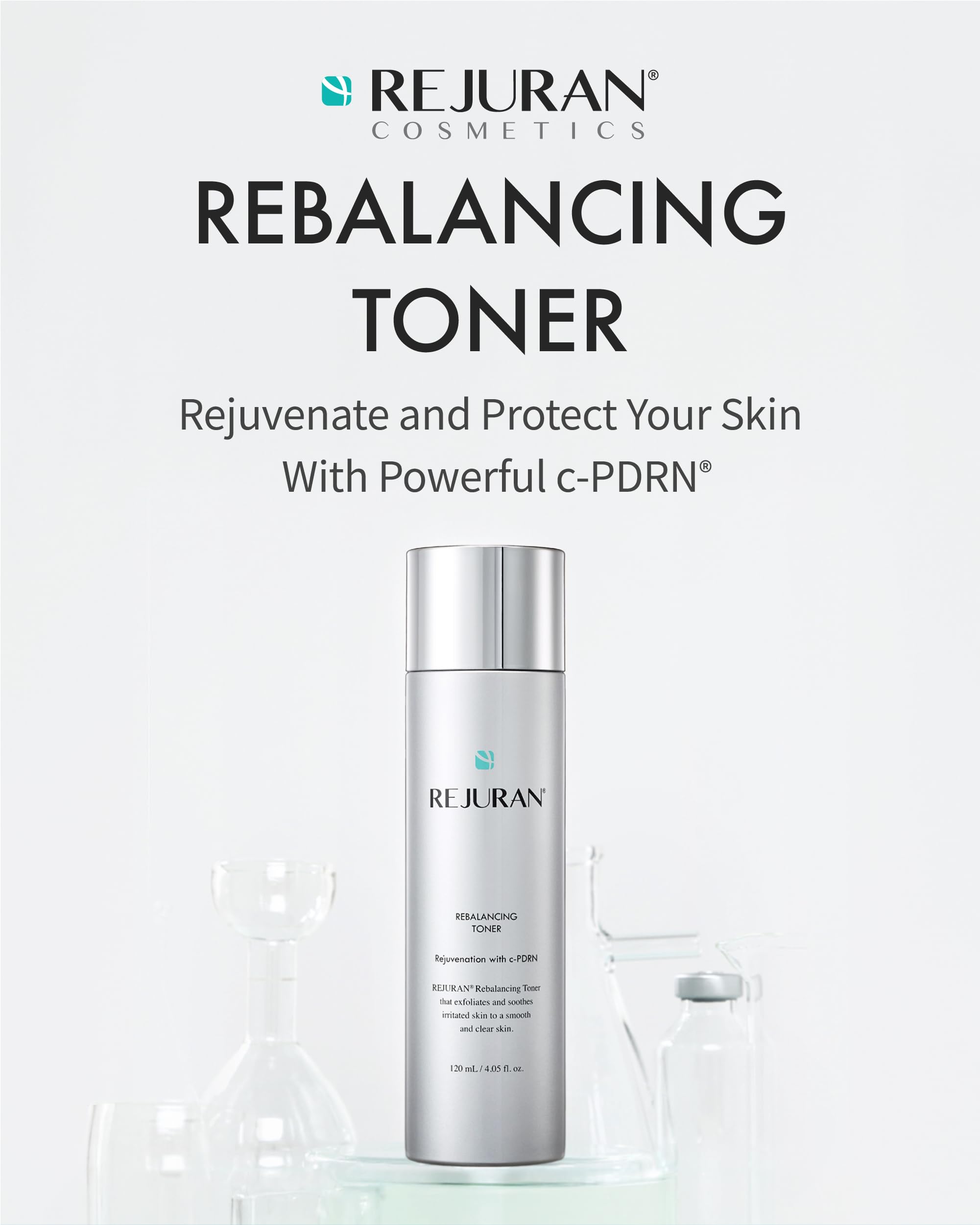 REJURAN Toner con serum de salmón nutre y suaviza la piel.