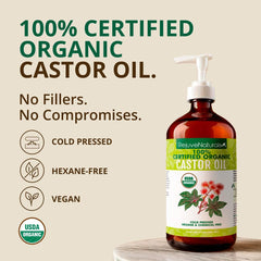 RejuveNaturals Aceite de ricino en aplicación para pestañas y cejas