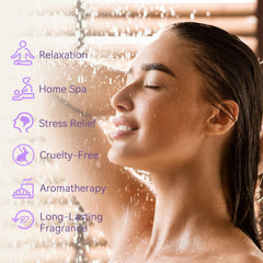 Relaso bomba de ducha aromática ingredientes naturales: cuidado suave con aceites esenciales.