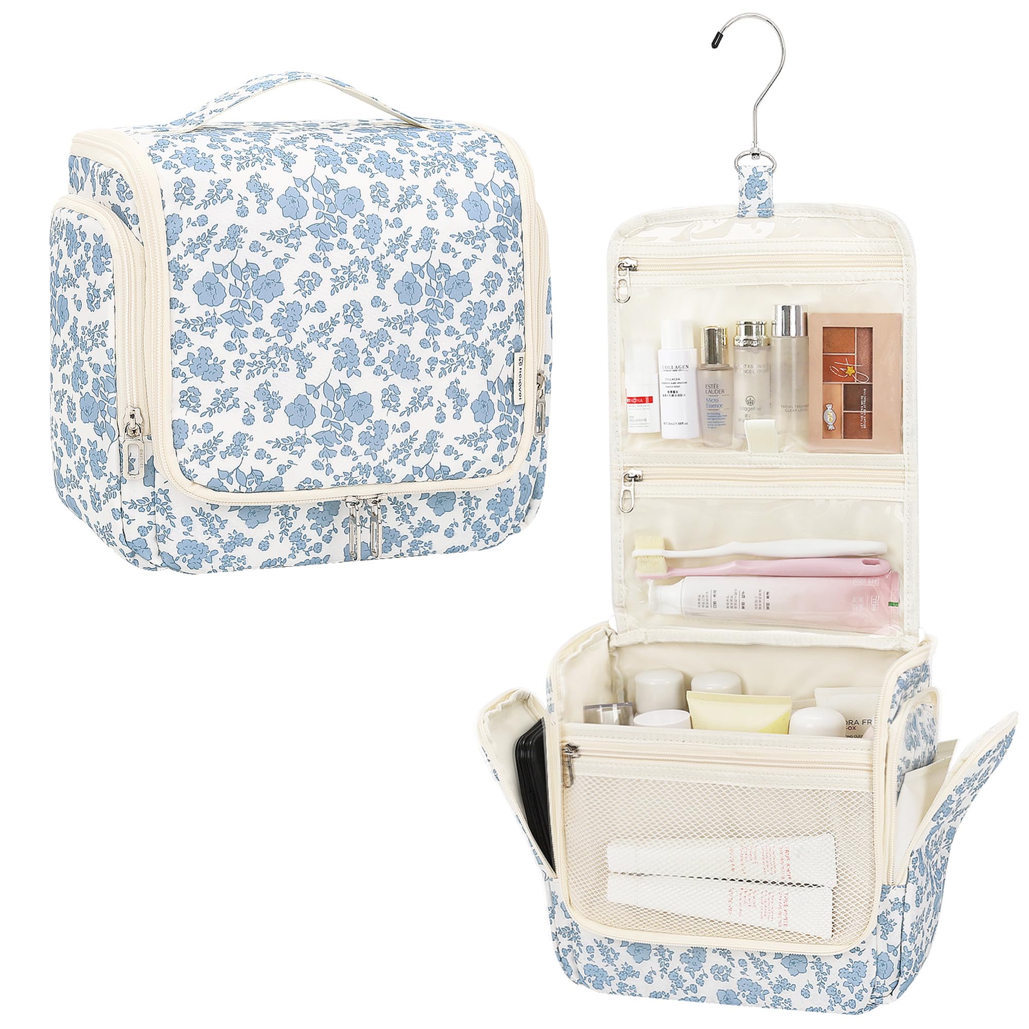 Relavel bolsa de aseo colgante para mujer, ideal para viaje y organización.