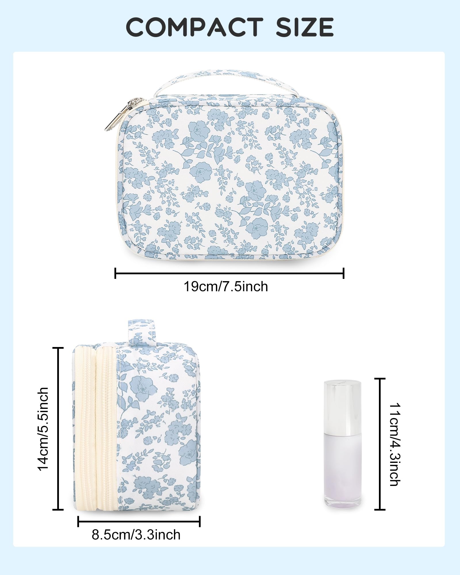 Relavel bolsa con doble porta brochas para retoques rápidos.