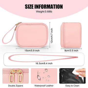 Relavel bolsa maquillaje mini con tres modos de iluminación para precisión.