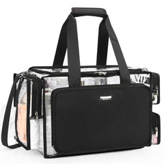 Relavel bolsa maquillaje transparente extra grande, gran capacidad para artistas.
