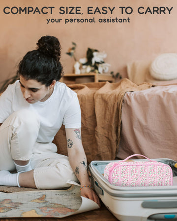 Relavel regalo ideal: bolso maquillaje rosado, elegante y práctico.