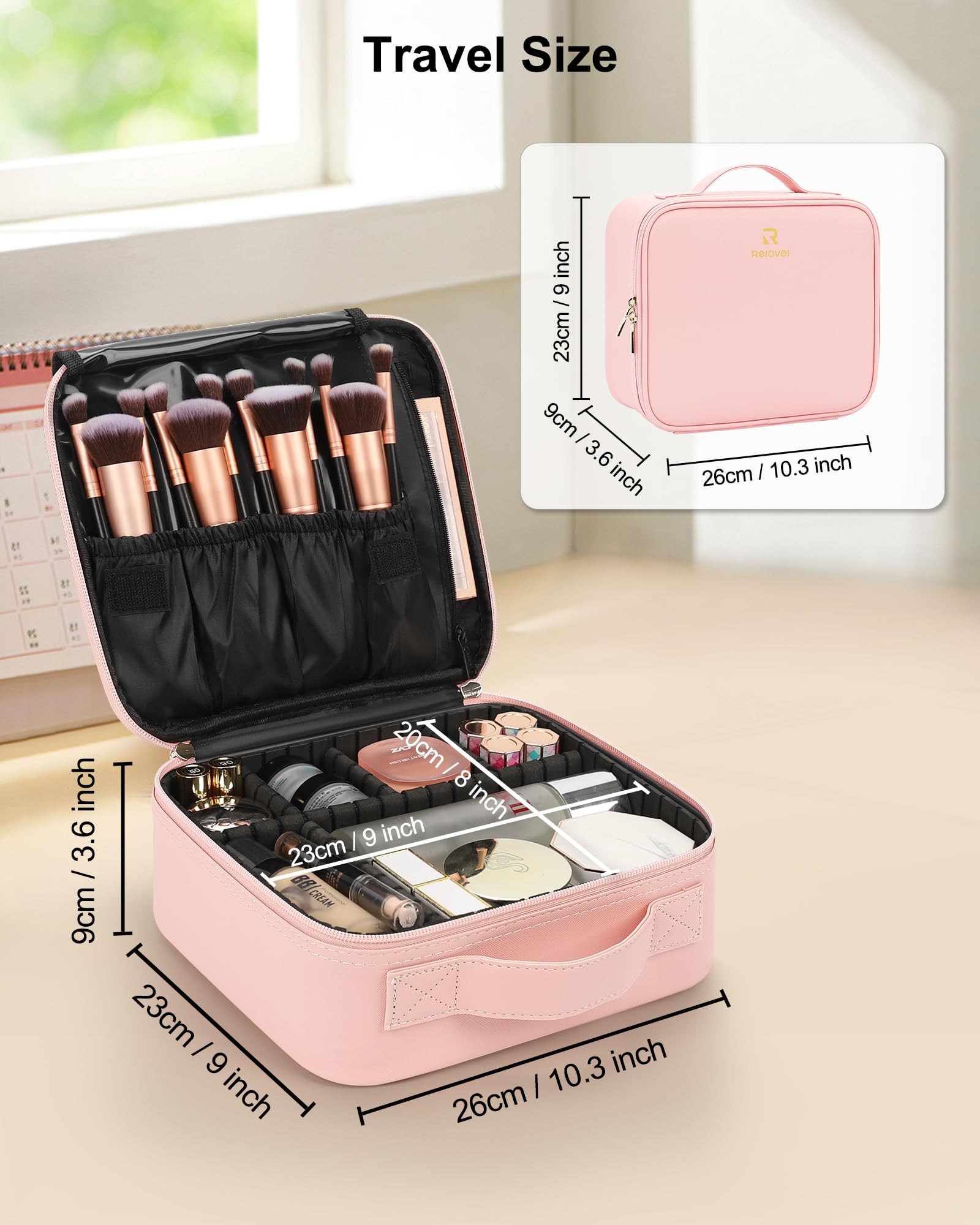Caja cosméticos para viaje con protección de Relavel
