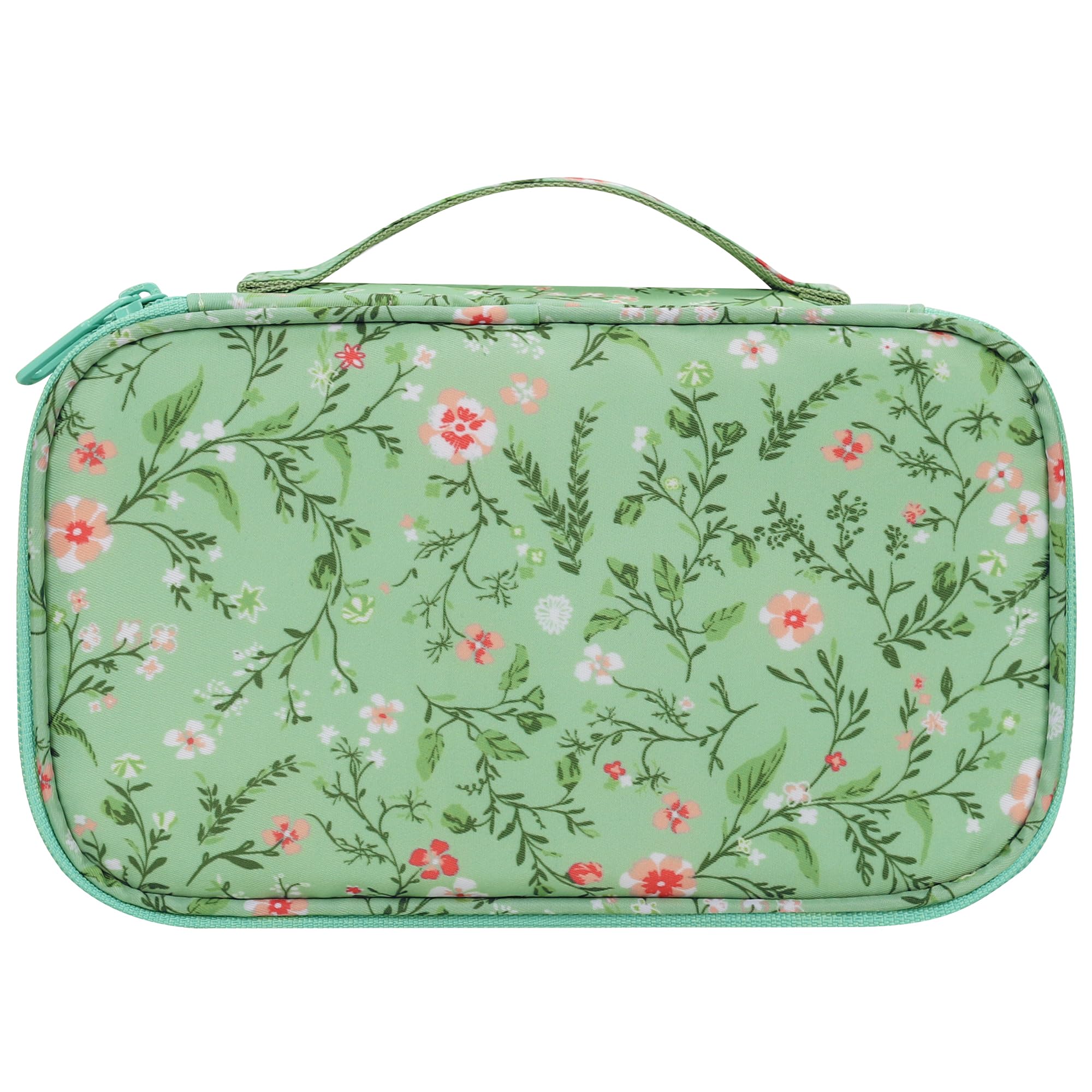 Relavel estilo floral verde para uso diario y viajes.