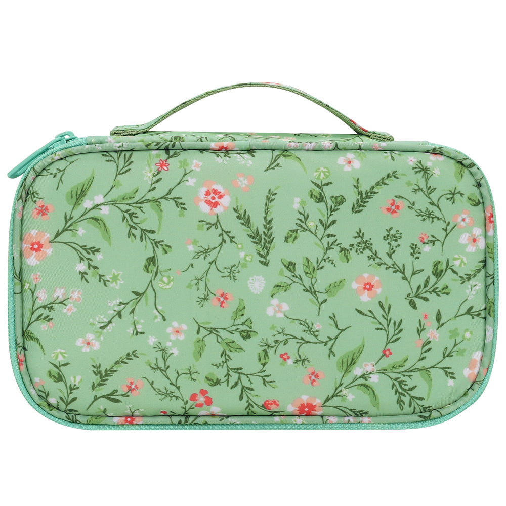 Relavel estilo floral verde para uso diario y viajes.