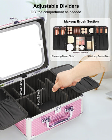 Relavel estuche de viaje para maquillaje con organización flexible.