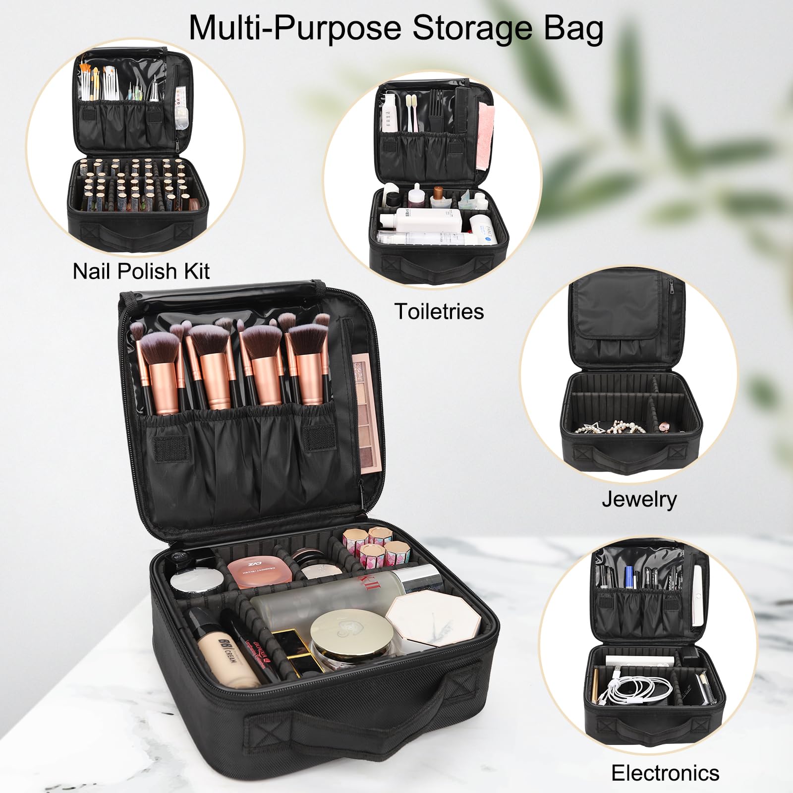 Relavel estuche portátil para cosméticos y accesorios