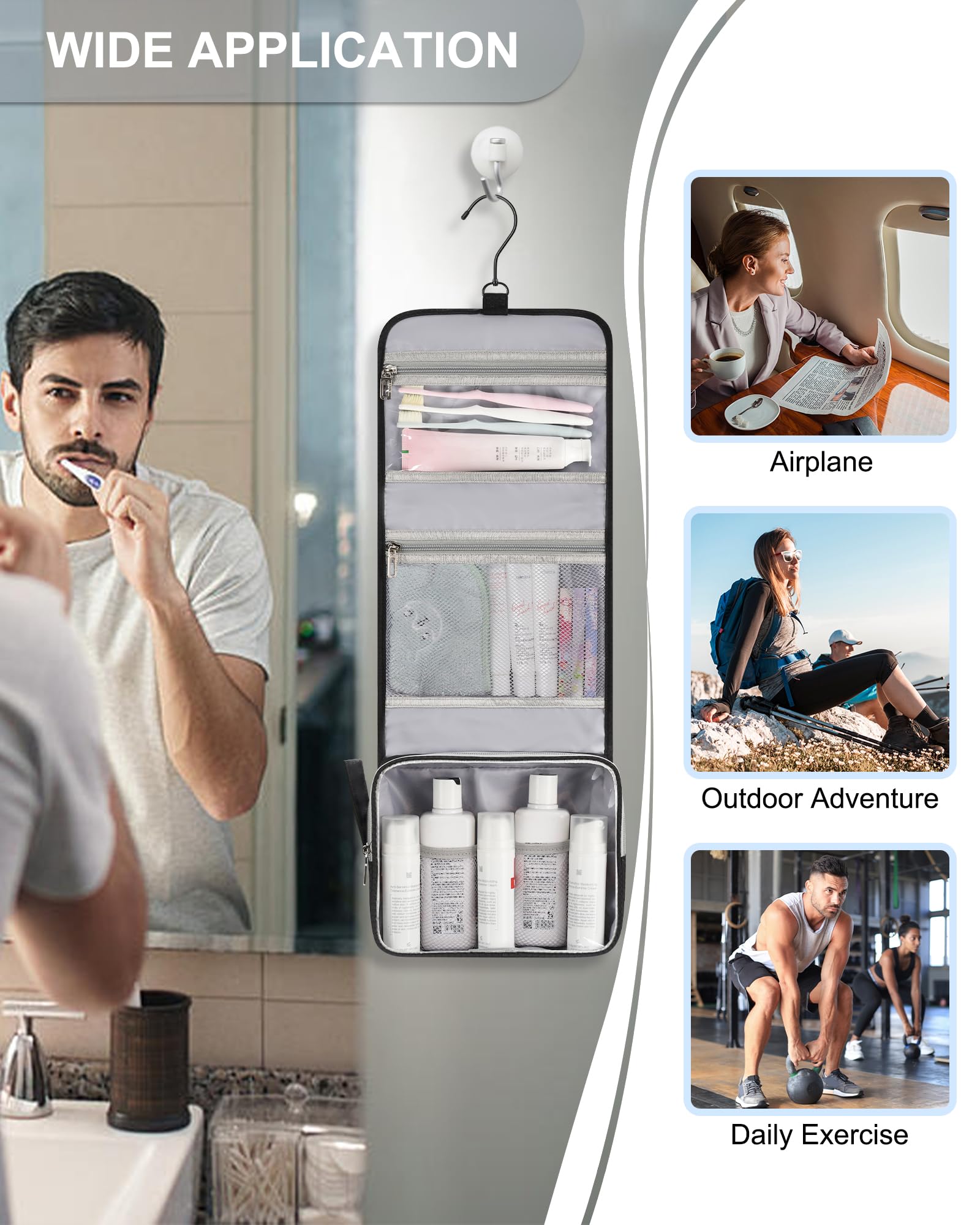 Relavel material resistente al agua protege artículos durante duchas o salpicaduras.