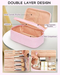 Relavel organizador viaje maquillaje compacto, perfecto para maletas y mochilas