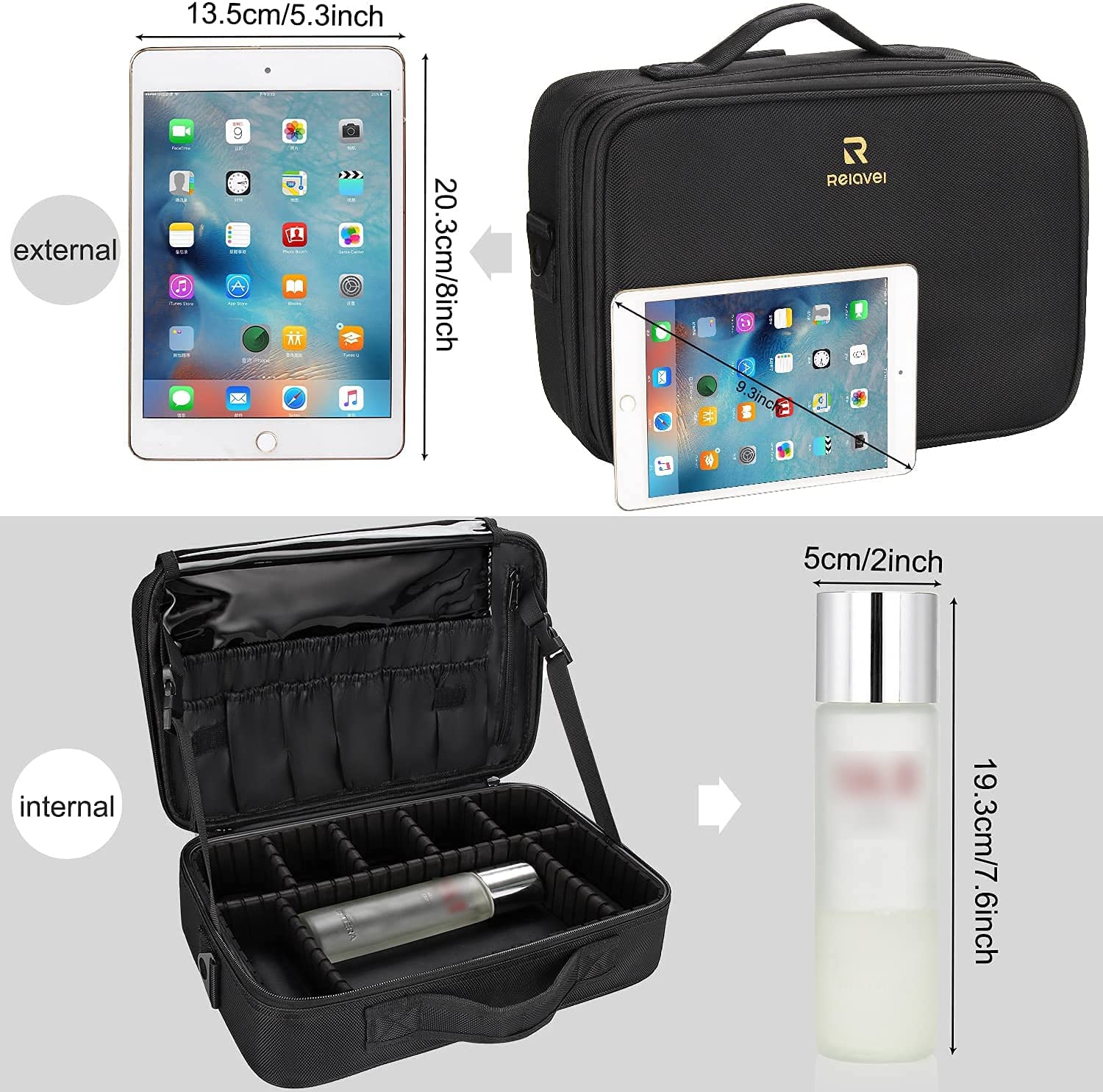 Relavel rangement accessoires maquillage, organisation efficace et rapide en voyage