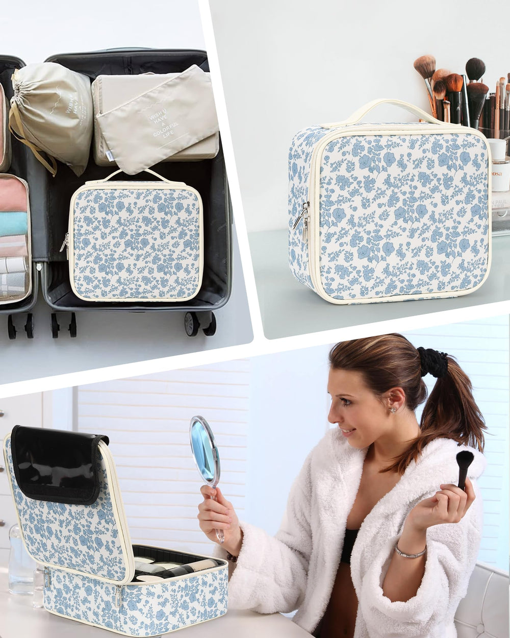 Relavel rangement polyvalent cosmétique et bijoux pour vacances et travail.