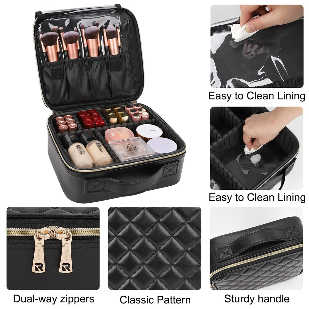 Relavel Trousse maquillage portable etanche, idéale pour déplacements