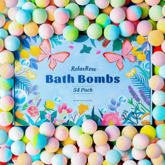 RelaxRose bombas de baño 54 unidades coloridas para spa en casa