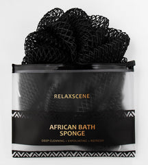 Esponja africana RelaxScene con red exfoliante para la espalda.