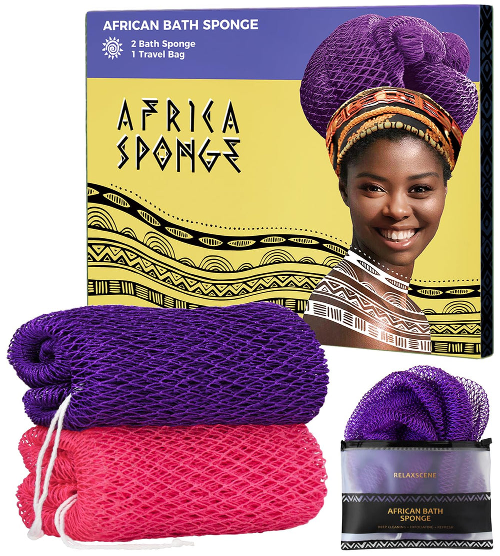 RelaxScene esponja de red africana auténtica para exfoliar suavemente la piel