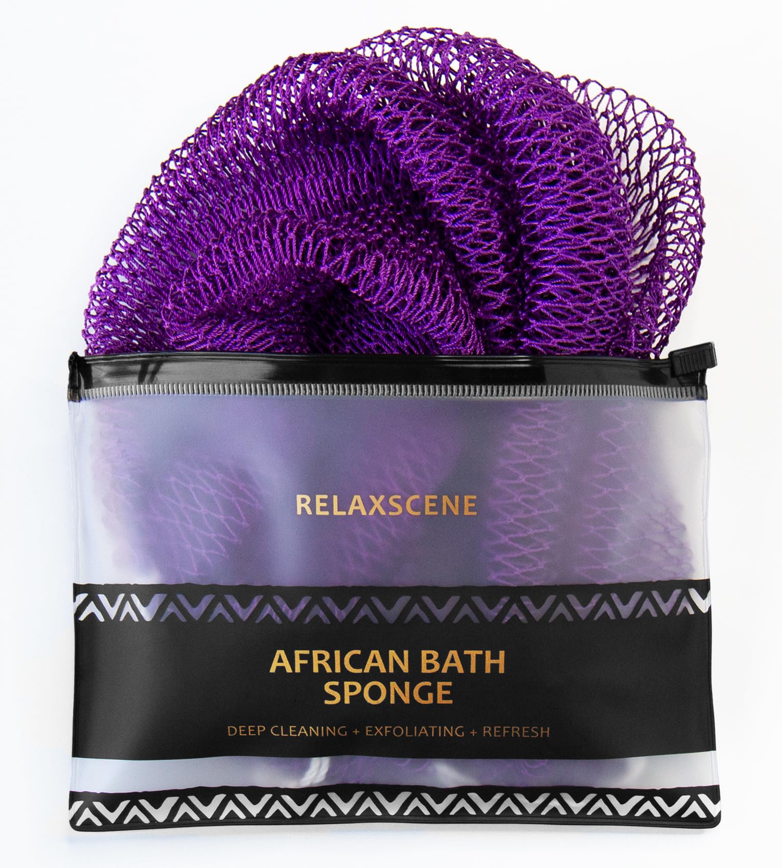 RelaxScene esponja de red africana exfoliante, ideal para exfoliar con suavidad.