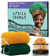 RelaxScene esponja de red africana amarilla para exfoliar y relajar la piel