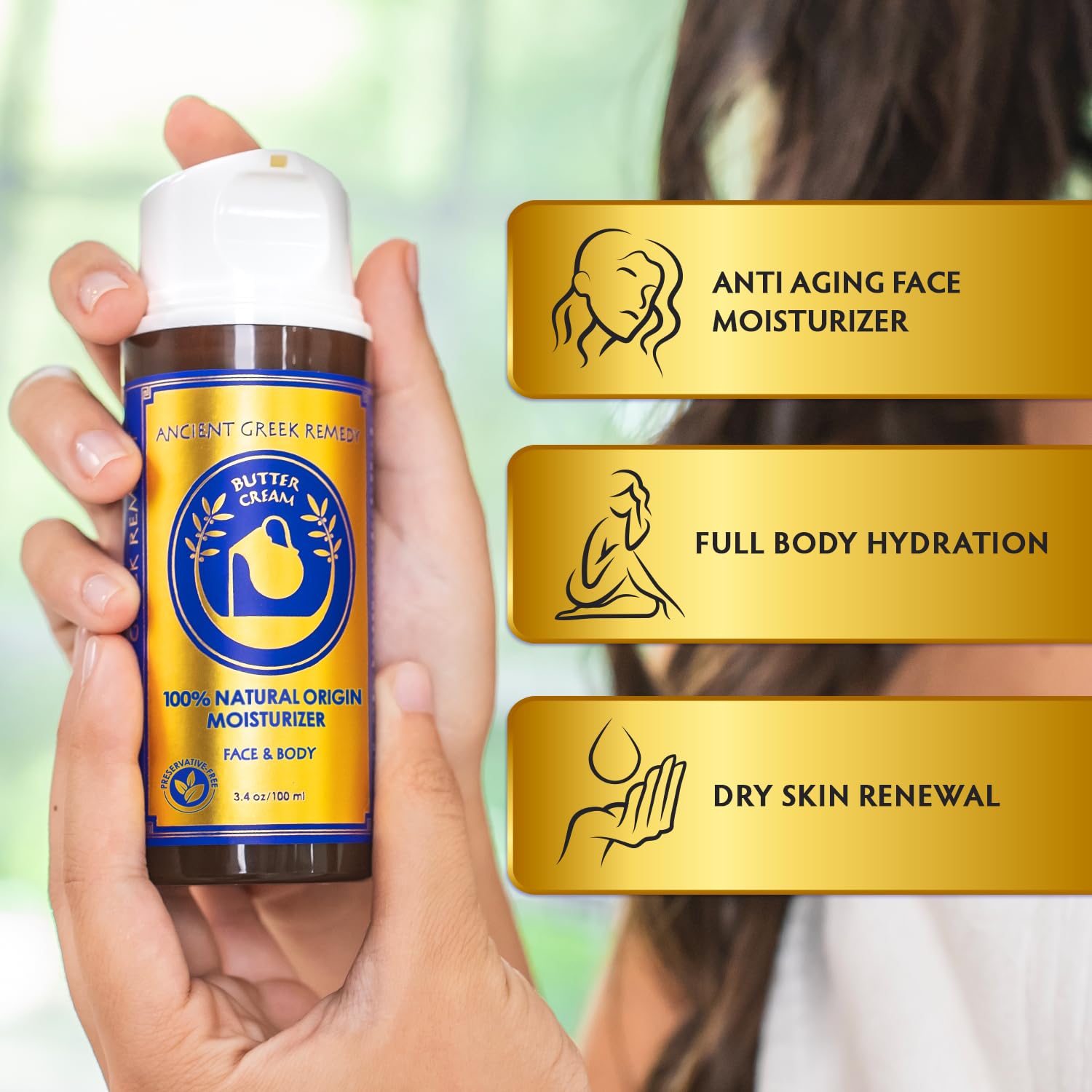 Remedio Griego Antiguo, crema textura espesa para rostro y cuerpo