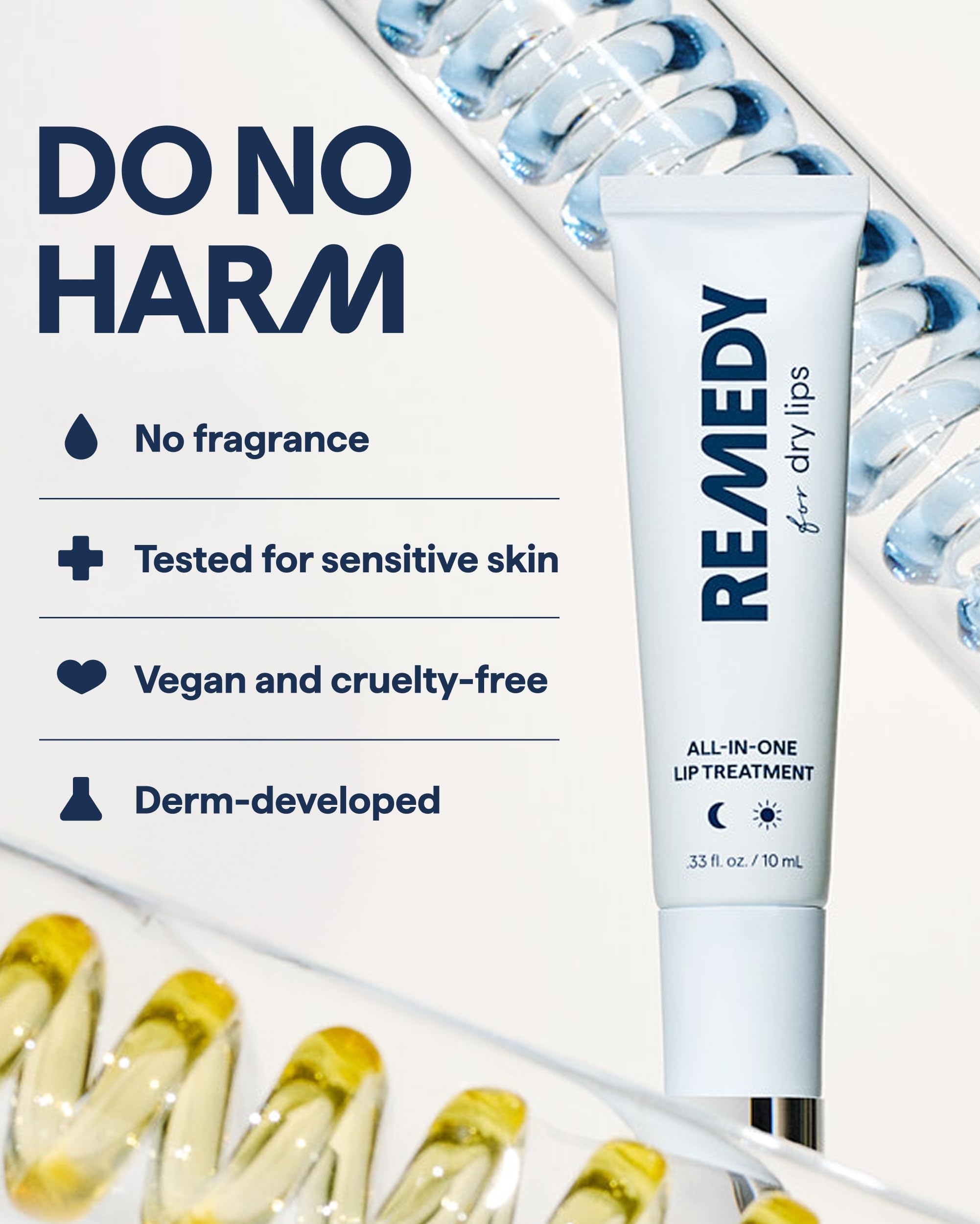Remedy Science brillo no pegajoso para uso diario en labios