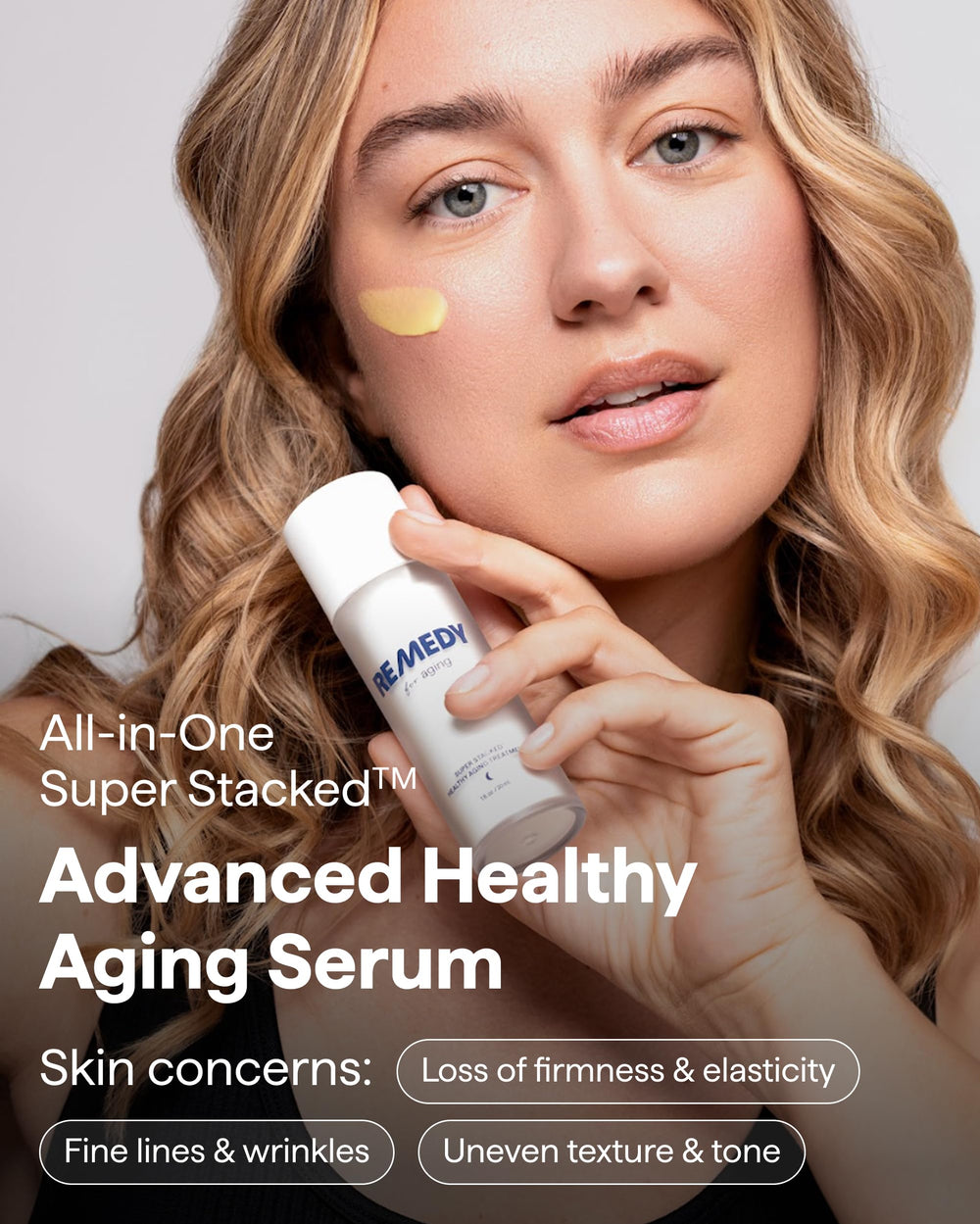 Remedy Science sérum anti-âge, texture gel légère et rapide d’absorption.