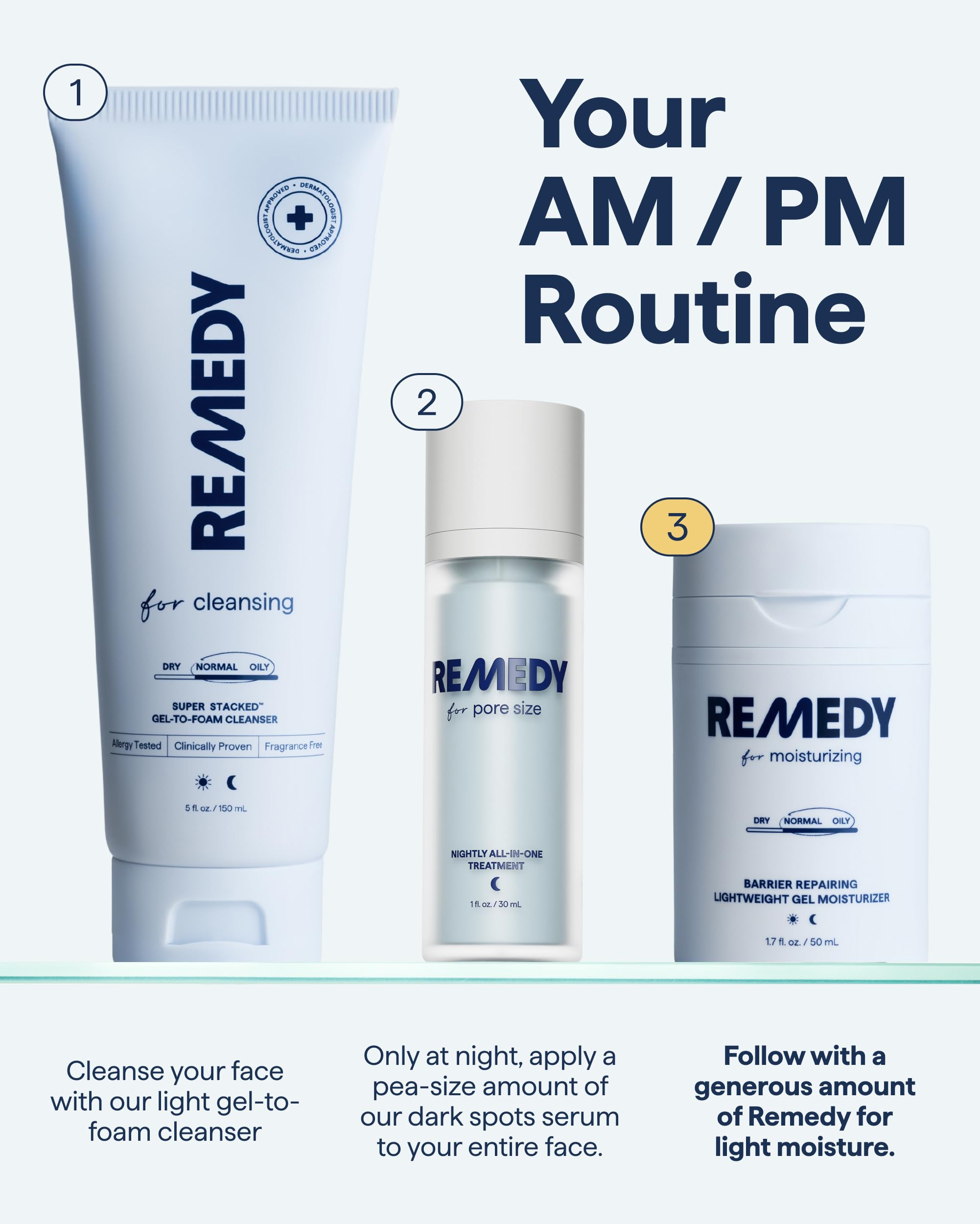Remedy Science uso diario, dia y noche routine
