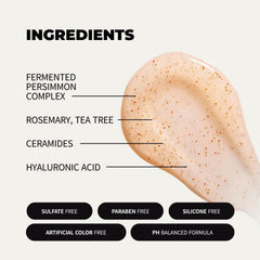 Rememberin Persimmon exfoliación, cascara de nuez suave para limpieza