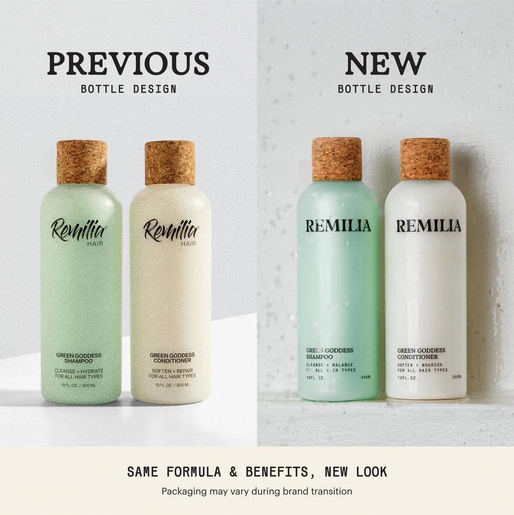 Remilia diosa verde acondicionador botella: cabello suave y manejable