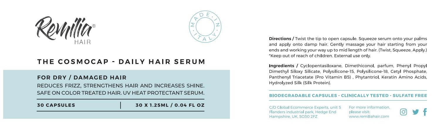 Remilia Hair cápsulas compostables, opción sostenible