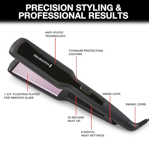 Remington alisador con tecnología antiestática para menos frizz