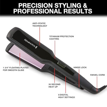 Remington alisador con tecnología antiestática para menos frizz