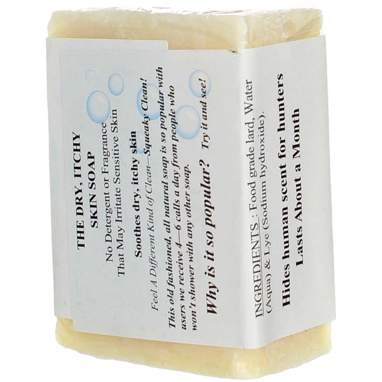 Remwood- Grandmas Pure Lye Soap Bar packaging, 6 oz.