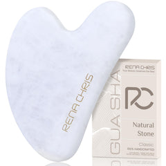 Rena Chris gua sha facial, piedra jade blanca para relajación facial