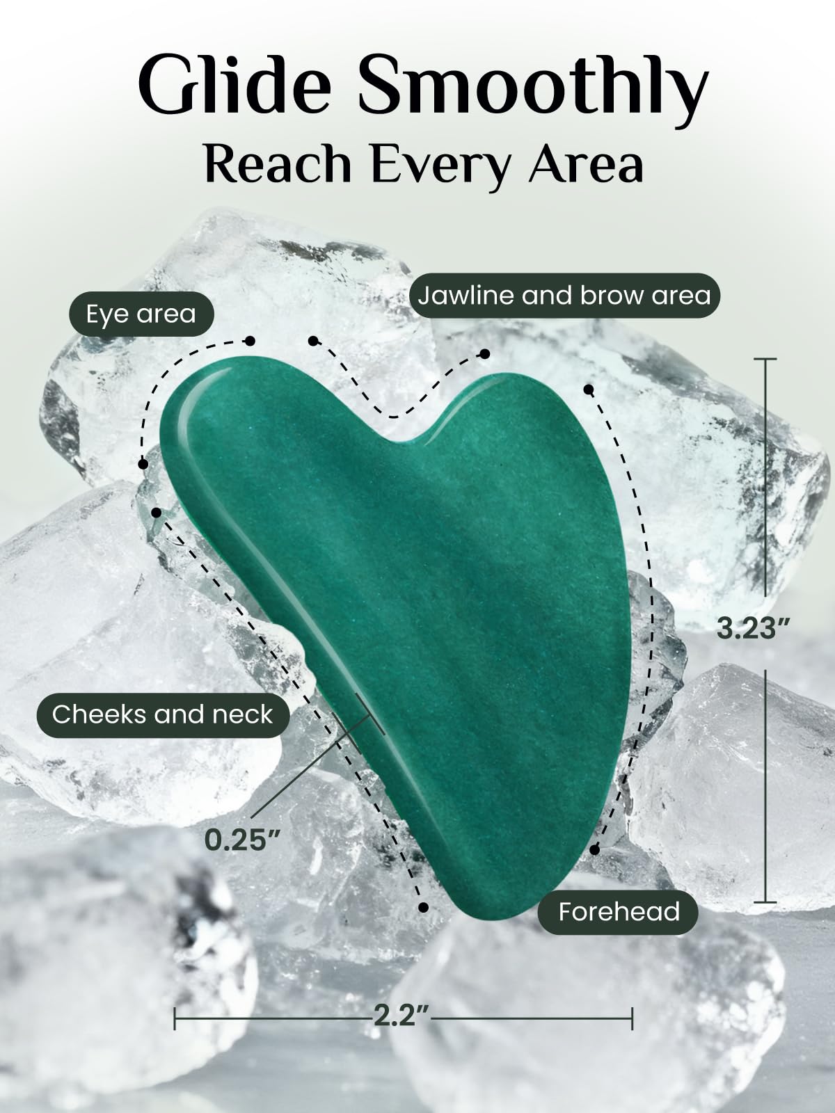 Rena Chris gua sha jade reduce hinchazón facial con masaje suave