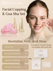 Cupping facial en silicona para cuello, contorno suave y relajación