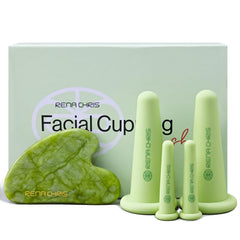 Rena Chris set de cupping facial de silicona para uso diario.
