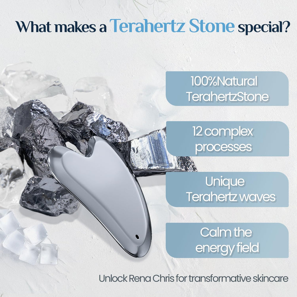 Rena Chris Gua Sha, material terahertz favorece la conductividad térmica y confort.