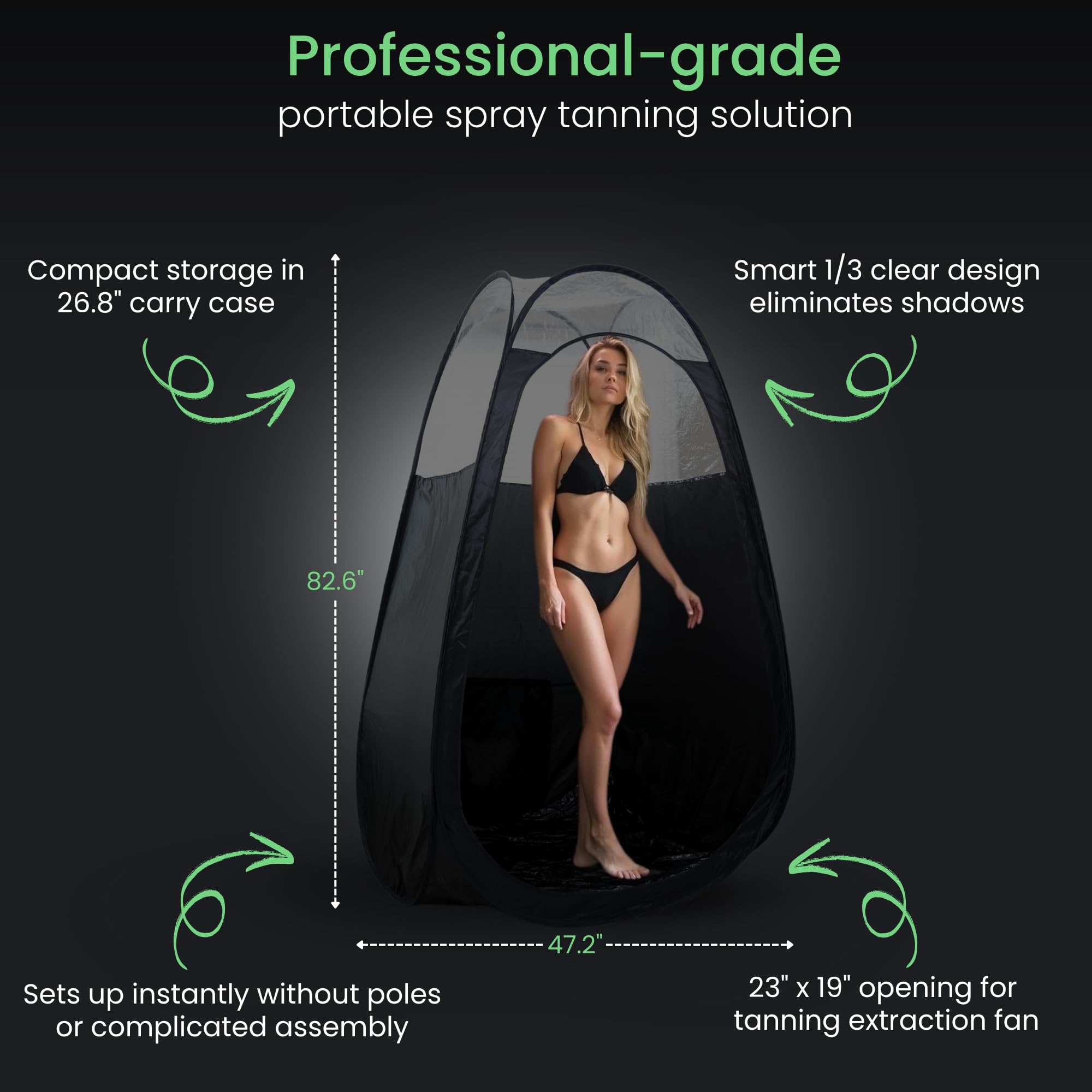 Reneebeautytan carpa bronceado de lujo plegable para uso profesional y doméstico.